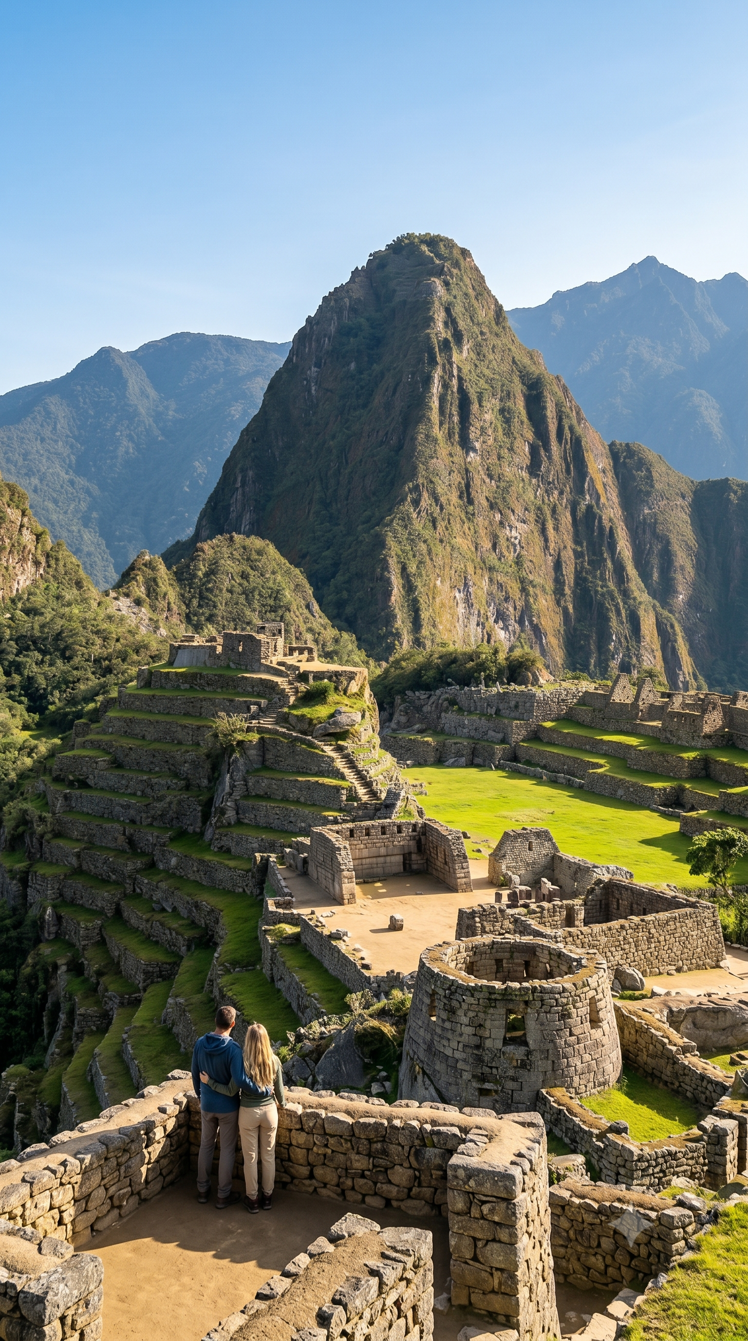 Vista de Machu Picchu al amanecer